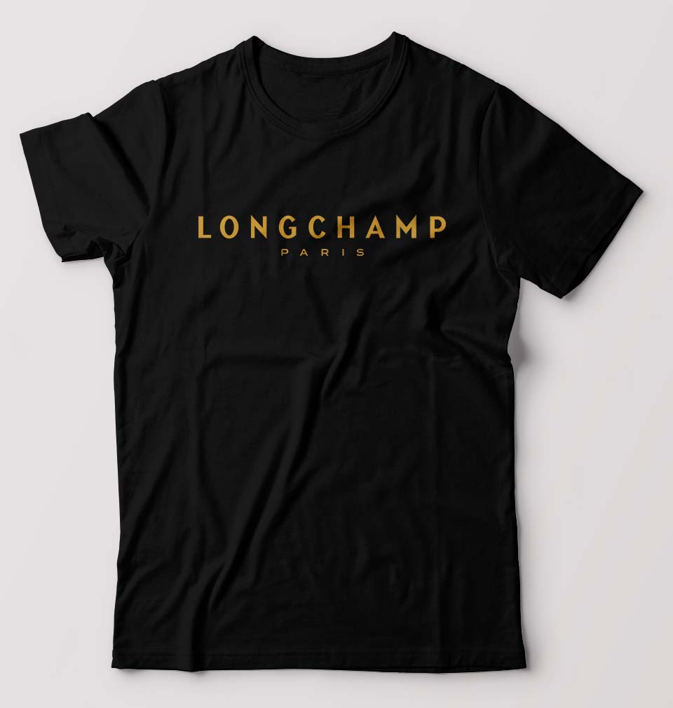 Longchamp T-Shirt for Men-S(38 Inches)-Black-Ektarfa.online