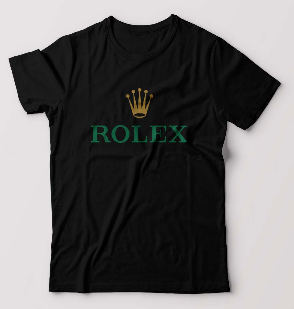 Rolex T-Shirt for Men-S(38 Inches)-Black-Ektarfa.online