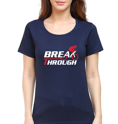Cycling T-Shirt for Women-Navy Blue-Ektarfa.online