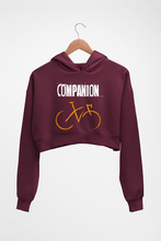 Load image into Gallery viewer, Cycling Companion Crop HOODIE FOR WOMEN-Maroon-Ektarfa.online

