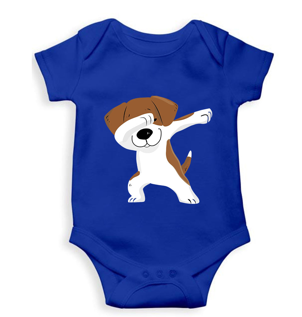 Dab Dog Kids Romper For Baby Boy/Girl-0-5 Months(18 Inches)-Royal Blue-Ektarfa.online