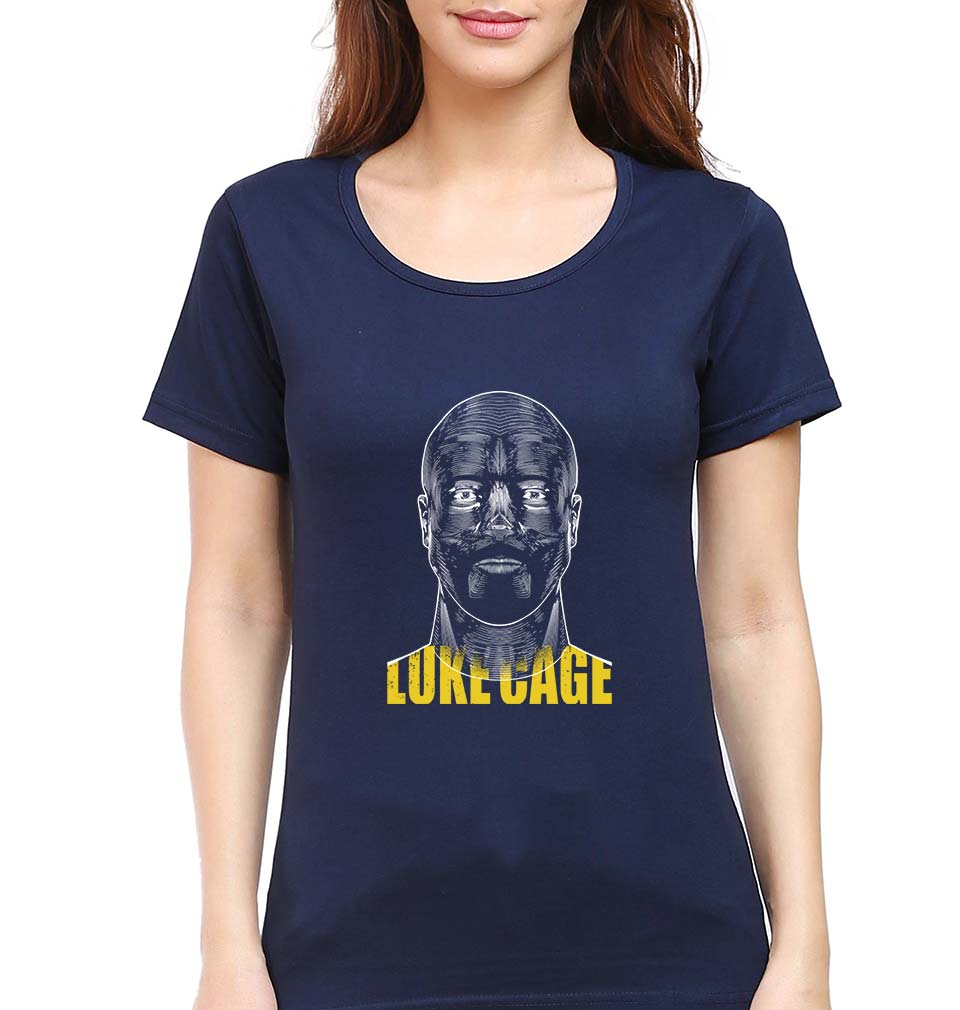 Luke Cage T-Shirt for Women-Navy Blue-Ektarfa.online