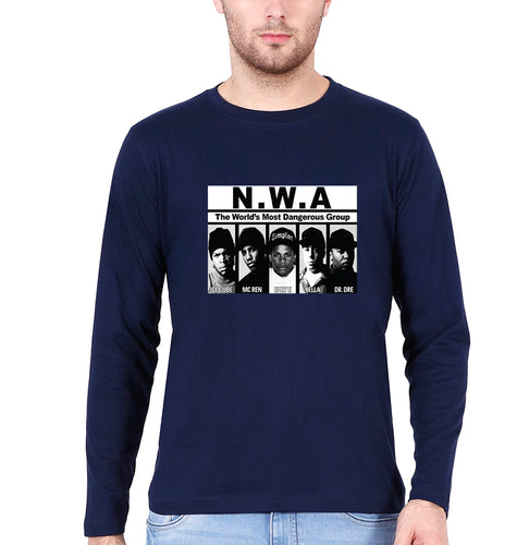 Niggaz Wit Attitudes (NWA) Hip Hop Full Sleeves T-Shirt for Men-Navy Blue-Ektarfa.online