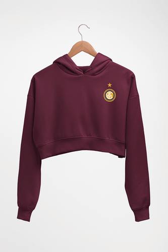 Inter Milan Crop HOODIE FOR WOMEN-Maroon-Ektarfa.online