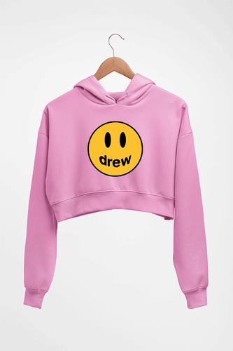 Drew House Crop HOODIE FOR WOMEN-Light Baby Pink-Ektarfa.online