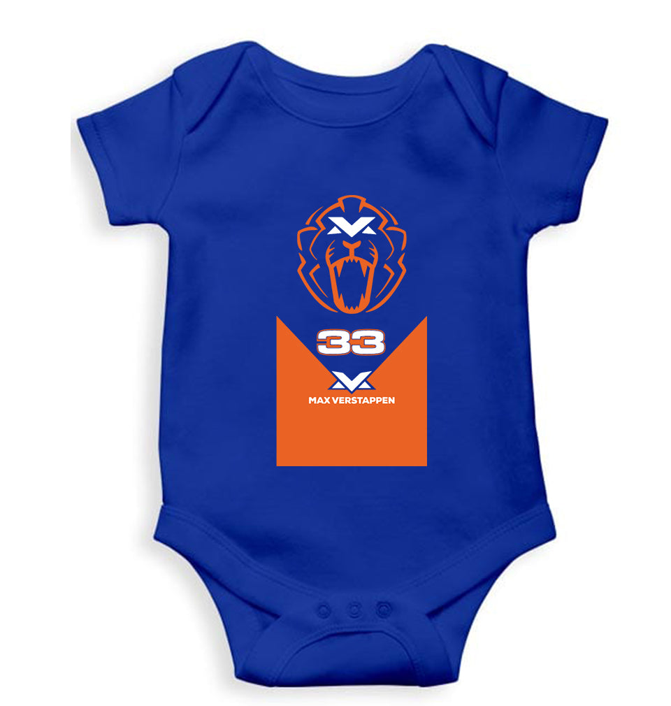 Max Verstappen Kids Romper For Baby Boy/Girl-0-5 Months(18 Inches)-Royal Blue-Ektarfa.online