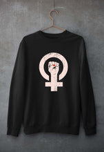 Load image into Gallery viewer, Feminist Unisex Sweatshirt for Men/Women-S(40 Inches)-Black-Ektarfa.online
