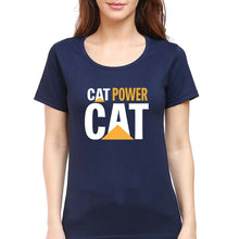 Load image into Gallery viewer, Cat Power T-Shirt for Women-Navy Blue-Ektarfa.online
