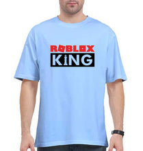 Load image into Gallery viewer, Roblox Oversized T-Shirt for Men-Baby Blue-Ektarfa.online
