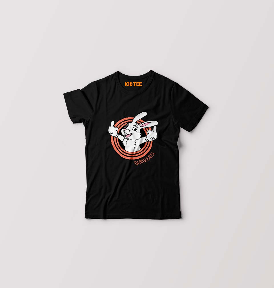 Domrebel Bunny T-Shirt for Boy/Girl-Black-Ektarfa.online