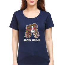 Load image into Gallery viewer, Janis Joplin T-Shirt for Women-Navy Blue-Ektarfa.online
