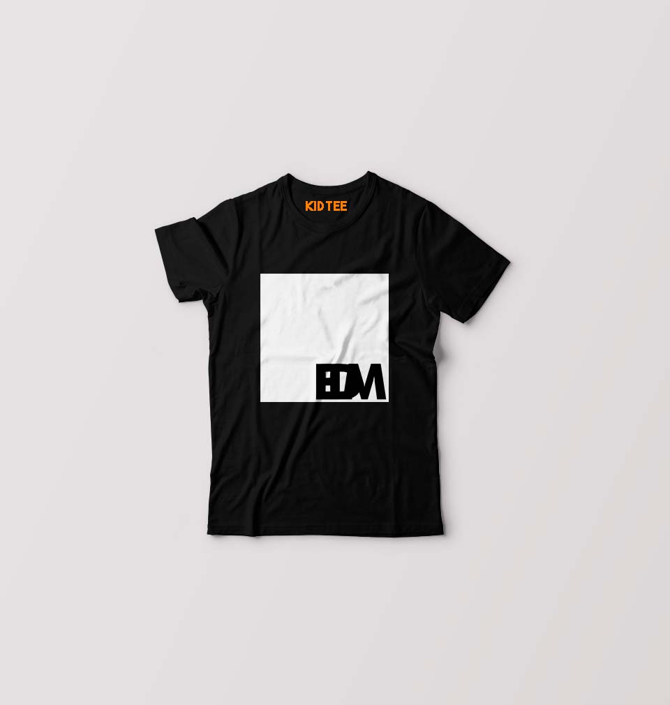 EDM Kids T-Shirt for Boy/Girl-0-1 Year(20 Inches)-Black-Ektarfa.online