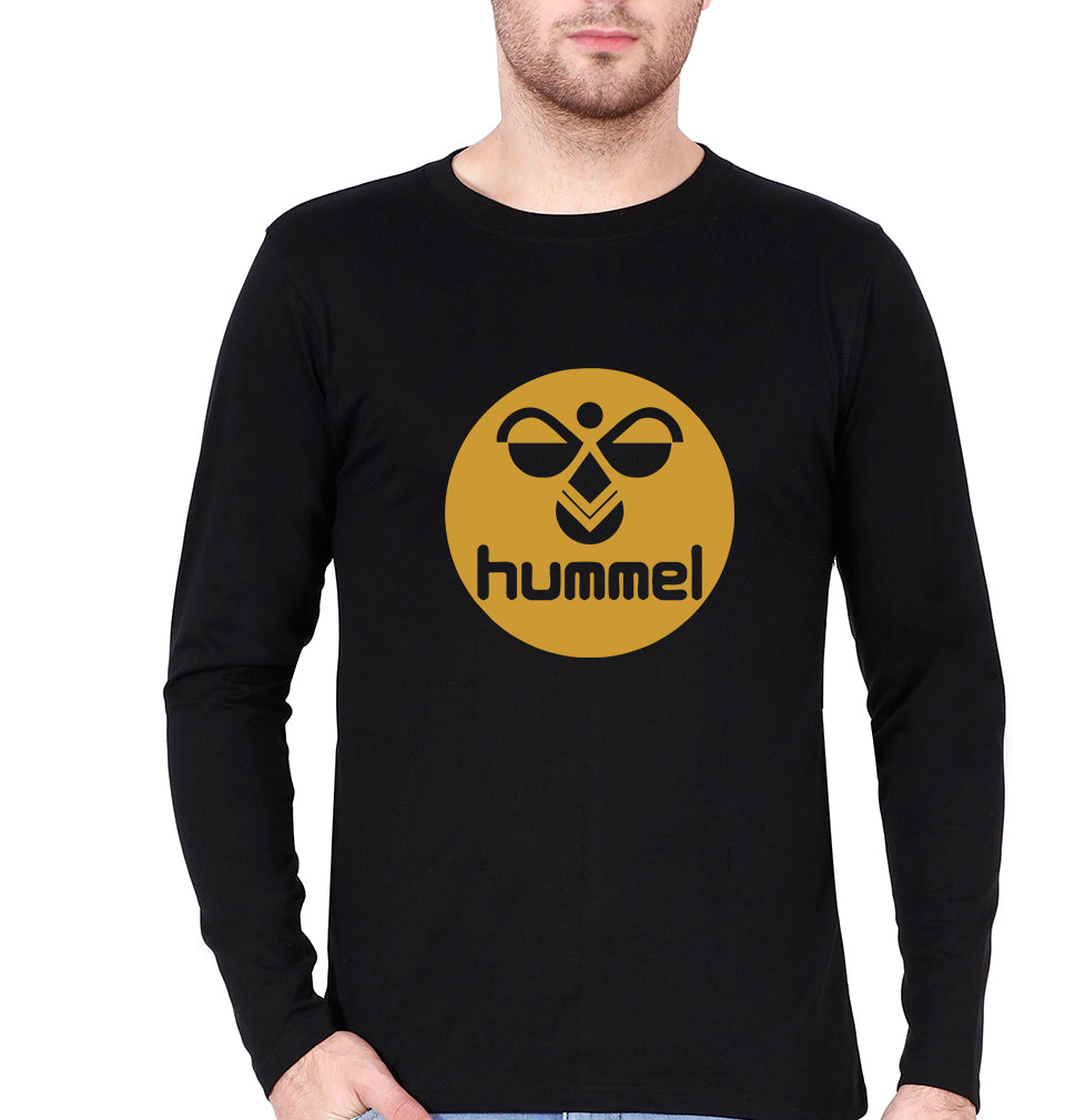 Hummel Full Sleeves T-Shirt for Men-S(38 Inches)-Black-Ektarfa.online