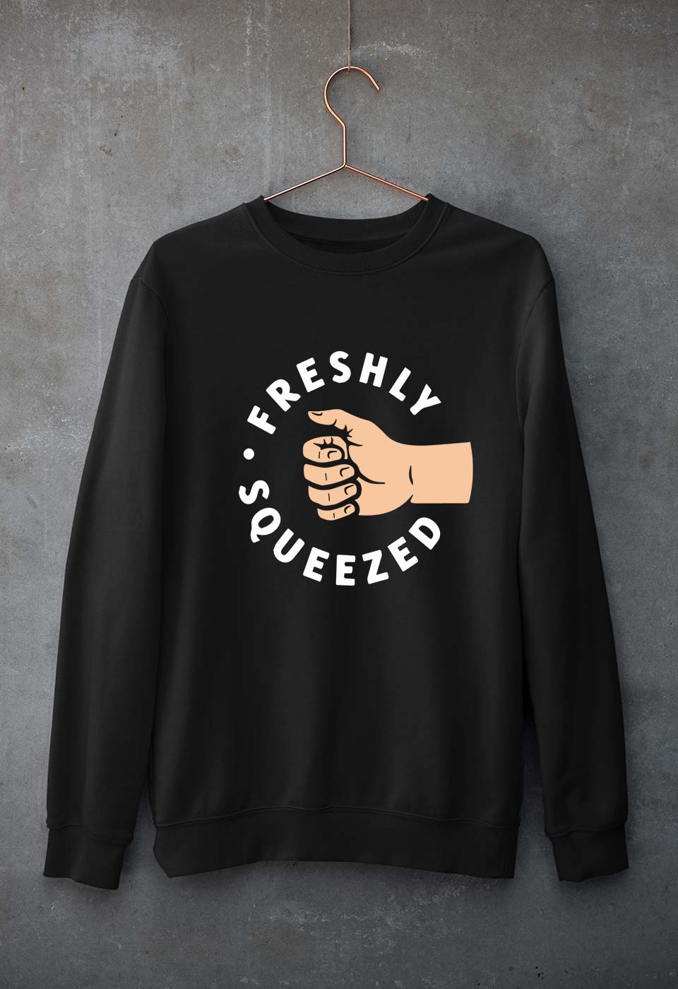 Orange Cassidy - Freshly Squeezed Unisex Sweatshirt for Men/Women-S(40 Inches)-Black-Ektarfa.online