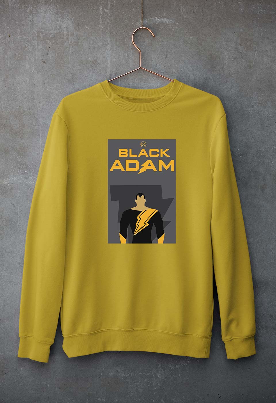Black Adam Unisex Sweatshirt for Men/Women-Mustard Yellow-Ektarfa.online