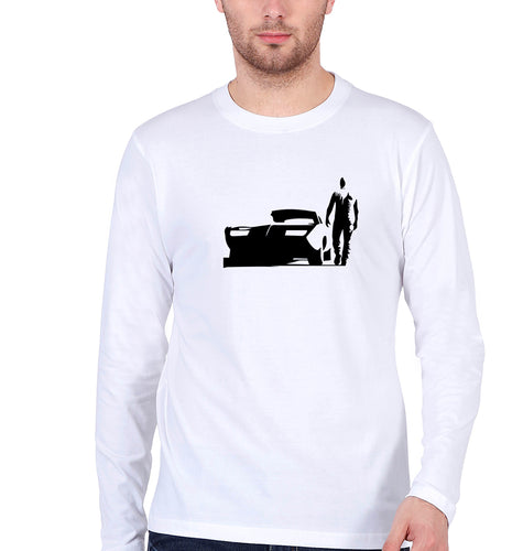 Fast & Furious Full Sleeves T-Shirt for Men-White-Ektarfa.online