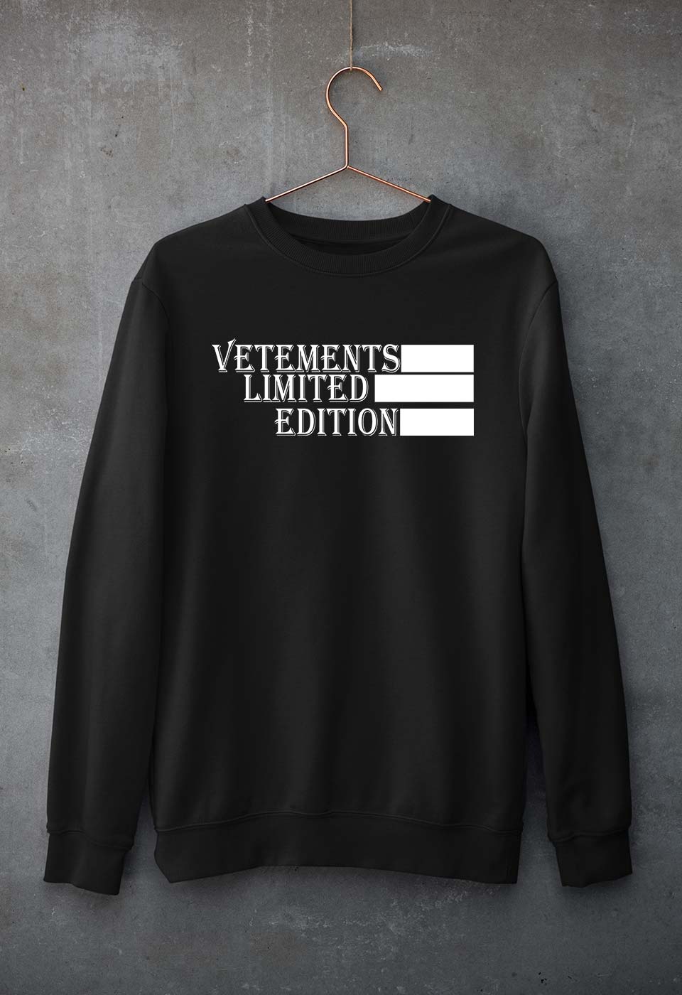 Vetements Unisex Sweatshirt for Men/Women-Black-Ektarfa.online