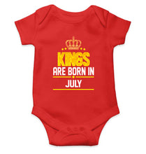 Load image into Gallery viewer, Kings Are Born In July Kids Romper For Baby Boy/Girl-Ektarfa.online
