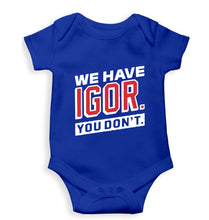 Load image into Gallery viewer, Igor Kids Romper For Baby Boy/Girl-0-5 Months(18 Inches)-Royal Blue-Ektarfa.online
