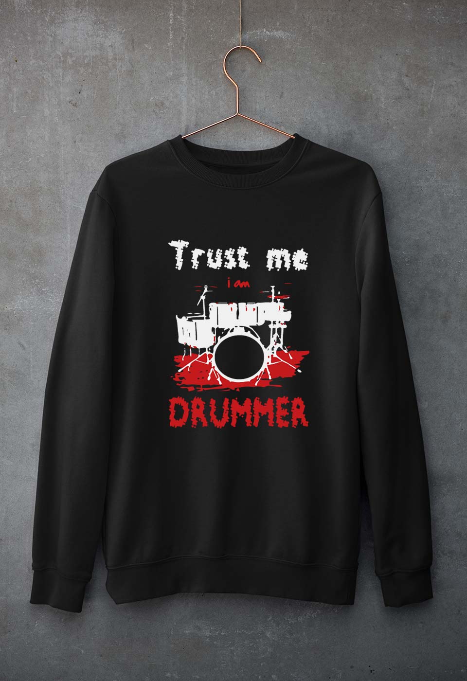 Drummer Unisex Sweatshirt for Men/Women-Black-Ektarfa.online