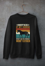 Load image into Gallery viewer, Horse Unisex Sweatshirt for Men/Women-Black-Ektarfa.online
