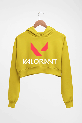 Valorant Crop HOODIE FOR WOMEN-Mustard Yellow-Ektarfa.online