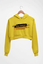 Load image into Gallery viewer, Eddy Merckx Crop HOODIE FOR WOMEN-Mustard Yellow-Ektarfa.online
