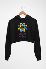 Load image into Gallery viewer, FIFA World Cup Qatar 2022 Crop HOODIE FOR WOMEN-Black-Ektarfa.online
