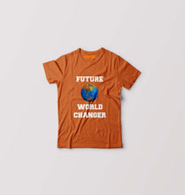 Load image into Gallery viewer, Future World Changer Kids T-Shirt for Boy/Girl-Orange-Ektarfa.online
