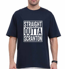 Load image into Gallery viewer, Straight Outta Scranton Oversized T-Shirt for Men-Navy Blue-Ektarfa.online
