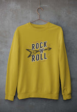 Load image into Gallery viewer, Rock N Roll Unisex Sweatshirt for Men/Women-S(40 Inches)-Mustard Yellow-Ektarfa.online
