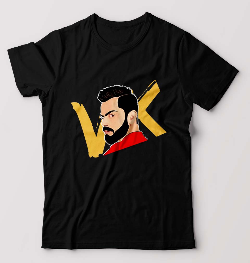 Virat Kohli T-Shirt for Men-Black-Ektarfa.online