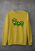 Load image into Gallery viewer, Graffiti Peace Unisex Sweatshirt for Men/Women-S(40 Inches)-Mustard Yellow-Ektarfa.online
