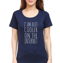 Load image into Gallery viewer, Internet T-Shirt for Women-Navy Blue-Ektarfa.online
