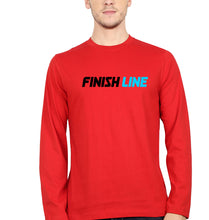Load image into Gallery viewer, Finish Line Full Sleeves T-Shirt for Men-S(38 Inches)-Red-Ektarfa.online
