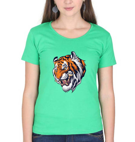 Tiger T-Shirt for Women-Flag Green-Ektarfa.online