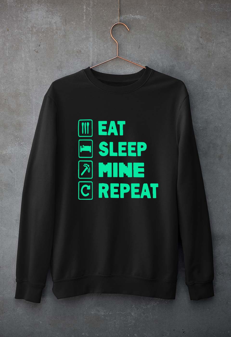 Minecraft Unisex Sweatshirt for Men/Women-Black-Ektarfa.online