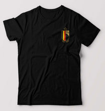 Load image into Gallery viewer, Belgium Football T-Shirt for Men-S(38 Inches)-Black-Ektarfa.online
