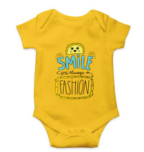 Load image into Gallery viewer, Smile are Always in Fashion Kids Romper For Baby Boy/Girl-0-5 Months(18 Inches)-Yellow-Ektarfa.online
