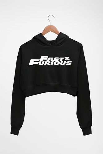 Fast & Furious Crop HOODIE FOR WOMEN-Black-Ektarfa.online