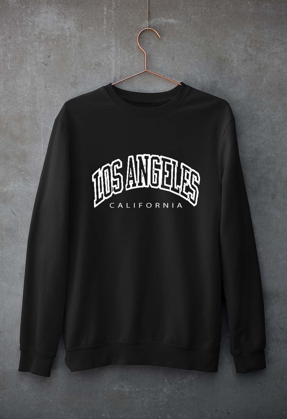 Varsity Los Angeles Unisex Sweatshirt for Men/Women-Black-Ektarfa.online