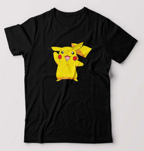 Load image into Gallery viewer, Pikachu T-Shirt for Men-S(38 Inches)-Black-Ektarfa.online
