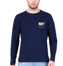 Load image into Gallery viewer, India Full Sleeves T-Shirt for Men-Navy Blue-Ektarfa.online
