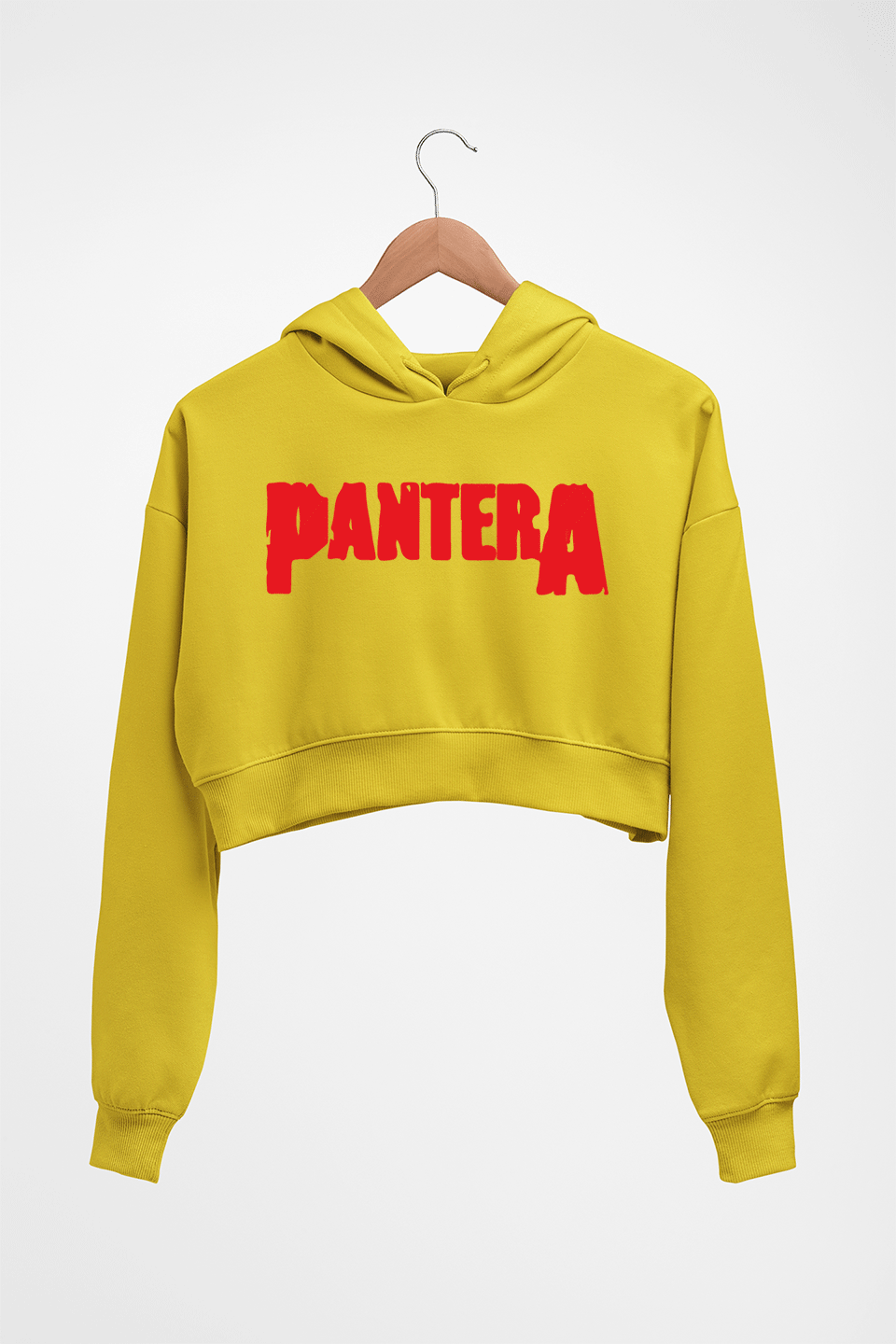 Pantera Crop HOODIE FOR WOMEN-Mustard Yellow-Ektarfa.online