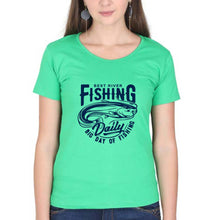 Load image into Gallery viewer, Fishing T-Shirt for Women-Flag Green-Ektarfa.online
