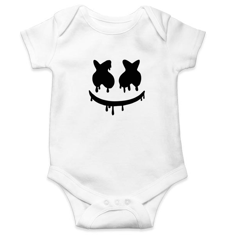 Marshmello Kids Romper For Baby Boy/Girl-0-5 Months(18 Inches)-White-Ektarfa.online