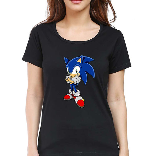 Sonic T-Shirt for Women-Black-Ektarfa.online