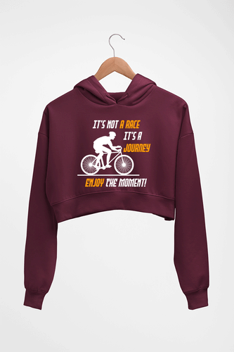 Cycling Crop HOODIE FOR WOMEN-Maroon-Ektarfa.online