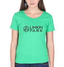 Load image into Gallery viewer, Linkin Park T-Shirt for Women-XS(32 Inches)-Flag Green-Ektarfa.online

