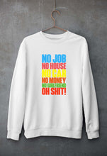 Load image into Gallery viewer, Oh Shit Funny Unisex Sweatshirt for Men/Women-S(40 Inches)-White-Ektarfa.online
